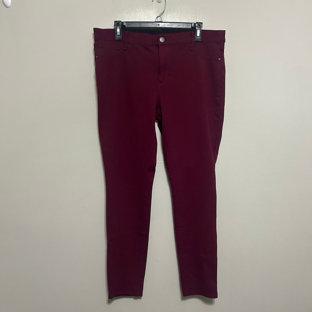 Ana Skinny Pants Women XLT Burgundy Stretch Comfort Casual Preppy Fall Jeggings